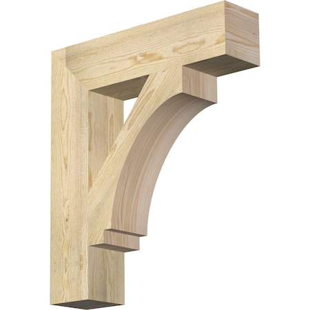 Imperial Block Rough Sawn Bracket, Douglas Fir, 6W X 26D X 30H